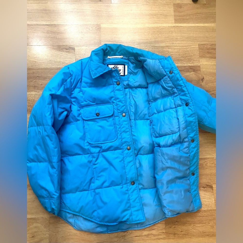 VTG The Company Store Woman’s Blue Puffer Coat